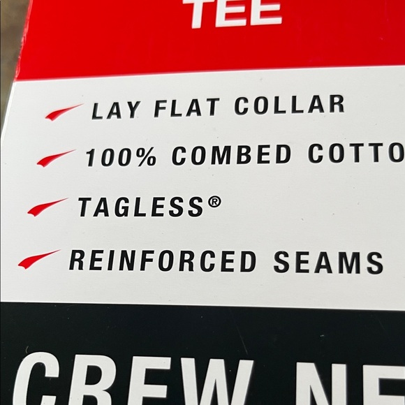 Kirkland Signature Men's White Crew Neck T-Shirts - 6 Pack - Picture 7 of 7